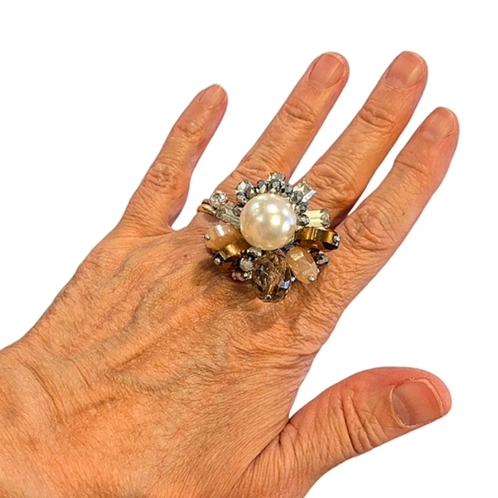 Vintage Diva Ring Statement Piece Gala Special Ev… - image 1